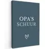Opa's Schuur met Hart Tuinposter op houten frame 2 cm dik klein -3d