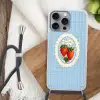 Aardbeien - Lijst - Rood - Geruit Hoesje iPhone 16 Pro Max met koord klein -sfeer4