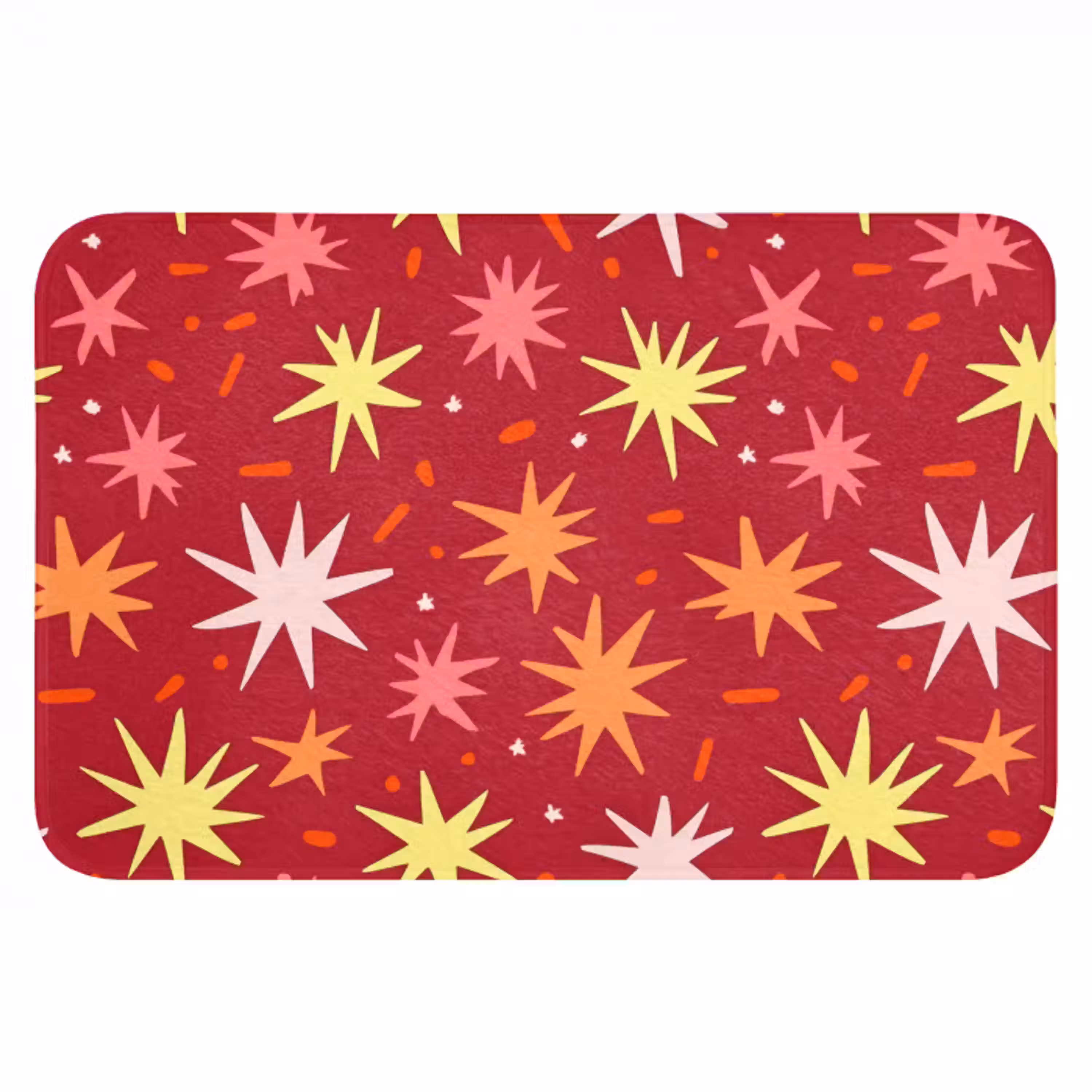 Sterren - Speels - Rood Badmat klein 997 -3d