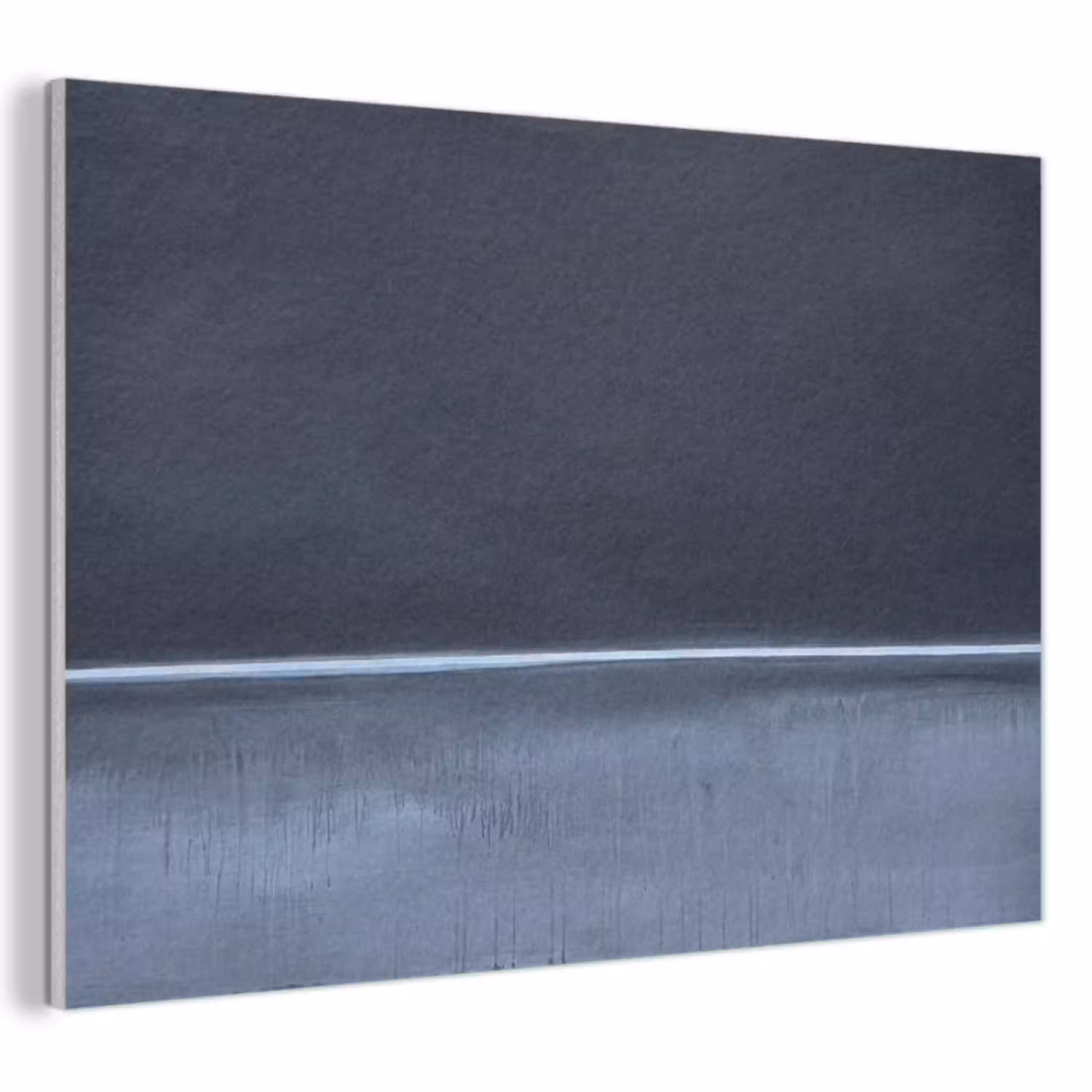 Abstract - Horizontale lijn - Minimalistisch - Donkerblauw - Kunst PET vilt klein -3d