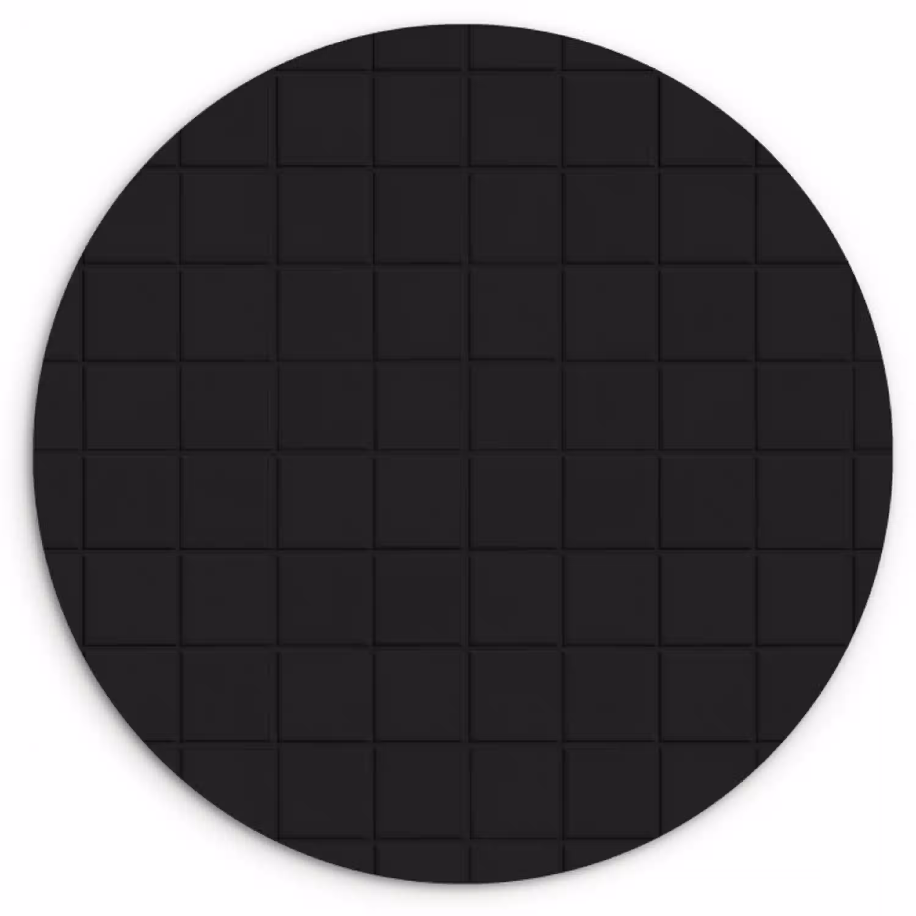 Tegels - Patroon - Mat - Zwart Wandcirkel kunststof plaat 5mm dik klein 188 -3d