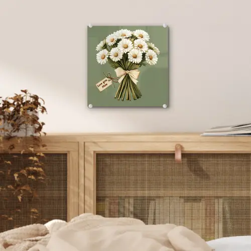 Lint - Boeket - Groen - Quote plexiglas 5mm klein -sfeer4