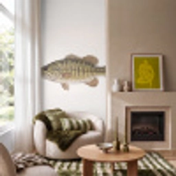 Vissen - Natuur - Vintage Behang Vlies klein -sfeer2