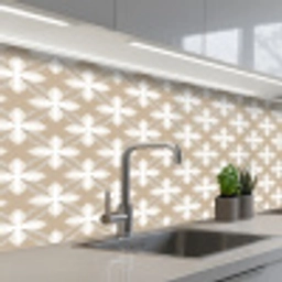 Patroon - Symmetrisch - Beige keuken achterwand 2 middel 871 -3d_schuin