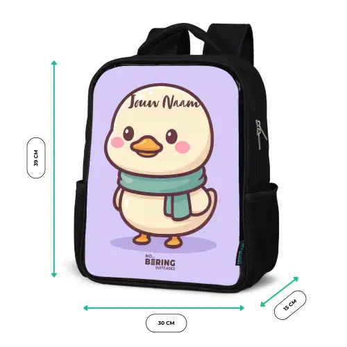 Kawai - Eend - Sjaal Rugzak - Zwart middel -productfoto_formaten