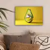 Avocado - Discobal - Geel - Glitter canvas 2cm klein -sfeer1