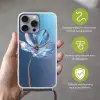 Blauw - Bloem - Glazen - Sierlijk Hoesje iPhone 16 Pro Max met koord klein -sfeer2_NL