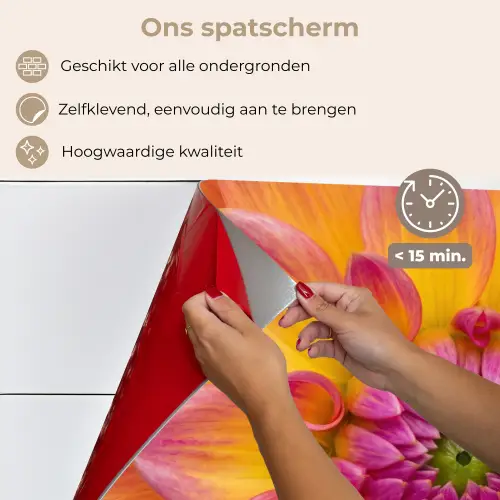 Dahlia - Bloem - Oranje keuken achterwand spatscherm klein -spatscherm_NL