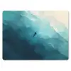 Zee - Silhouet - Abstract - Blauw muismat rubber klein -3d