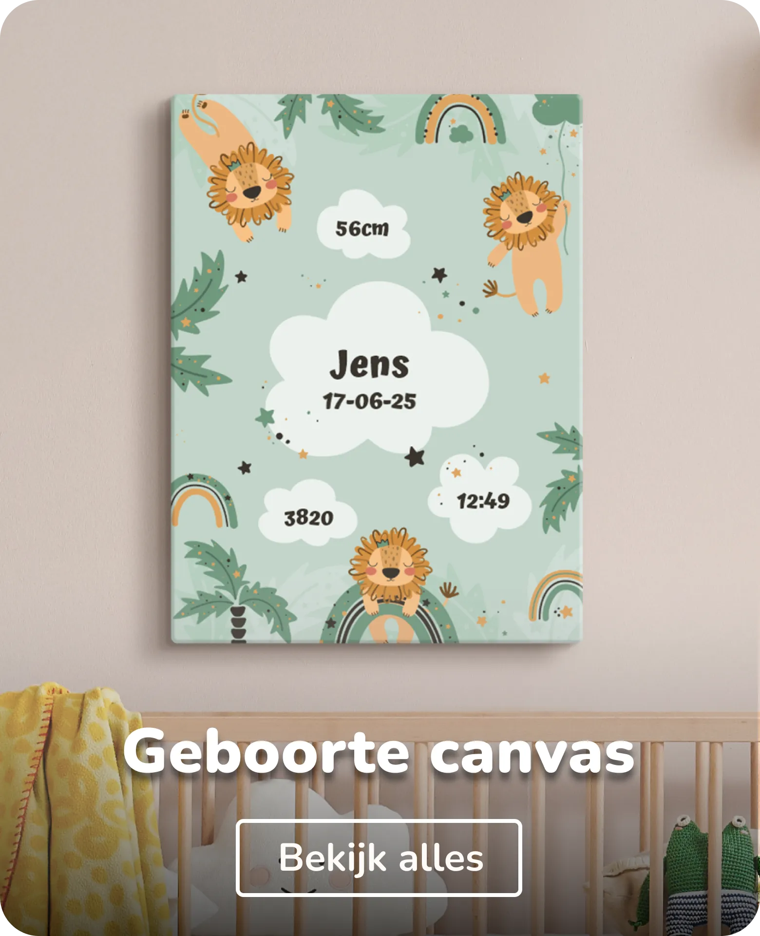Geboorte canvas
