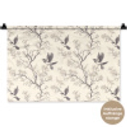Takken - Vogels - Beige Wandkleed katoen klein 269 -t3d_DE