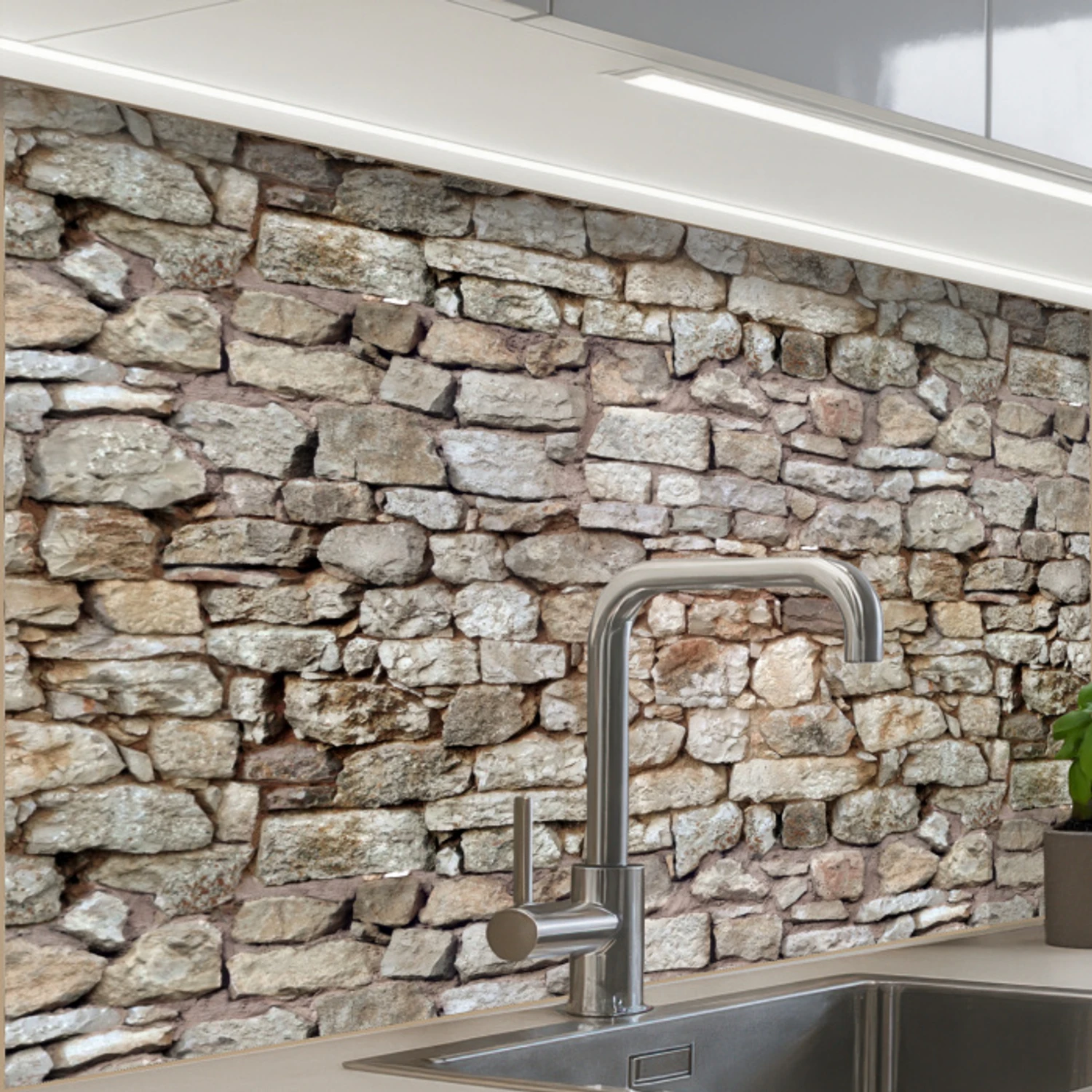 Ruw - Stenen - Muur - Natuurstenen keuken achterwand 2 middel 865 -zzzz3d_schuin