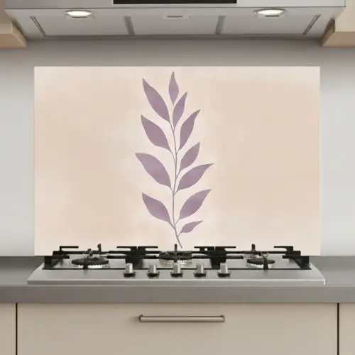 Tak - Bladeren - Minimalistisch - Beige keuken achterwand spatscherm klein -3d_website