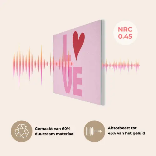 Love - Roze - Hart - Valentijn PET vilt klein -USP_NL