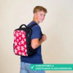 Madeliefjesmania hotpink Rugzak - Zwart middel -sfeer9_NL
