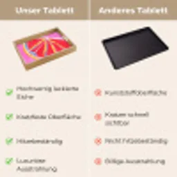 Grapefruit - Geschilderd - Roze - Strepen Dienblad Rechthoek middel -USP_VergelijkingDE