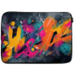 Abstract - Graffiti - Kleurrijk - Verfspatten laptophoes neopreen klein -zkaufland3dotto