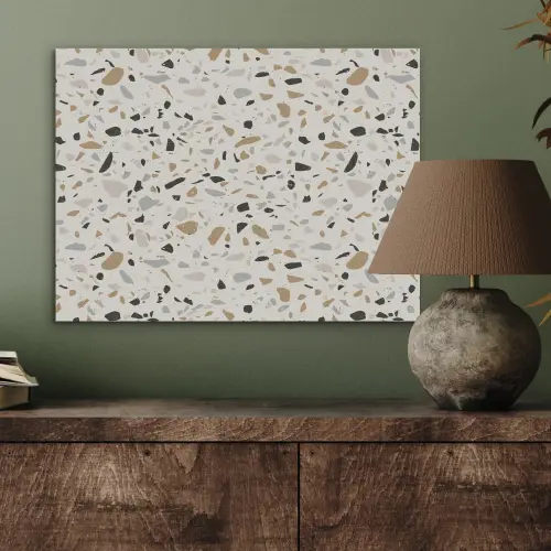 Terrazzo -  Patroon - Staal PET vilt klein 837 -sfeer2