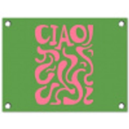Abstract - Roze - Ciao - Vormen tuinposter los doek klein -3d