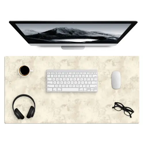 Patroon - Organisch - Beige Muismat XXL klein 681 -3d