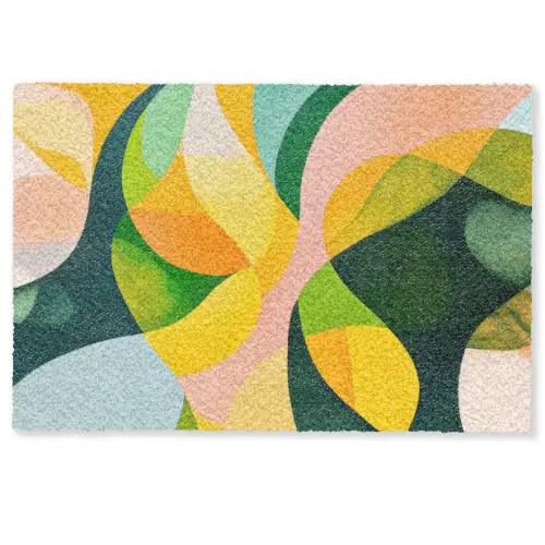 Abstract - Geel - Roze - Groen Deurmat klein -zkaufland3d