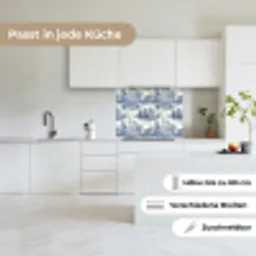 Huizen - Bomen - Water - Vogels - Blauw keuken achterwand 2 middel 865 -sfeer4_DE