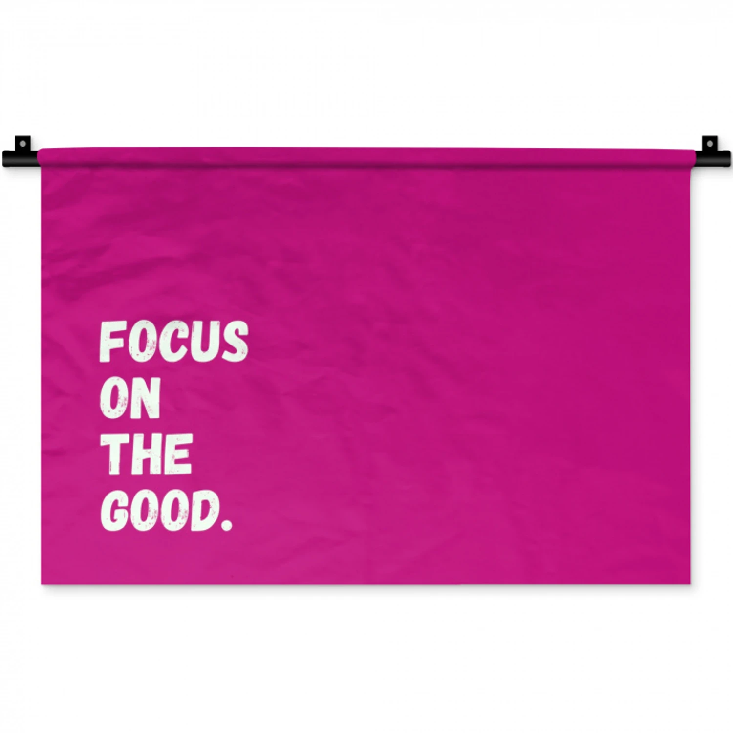 Focus on the good - Roze - Simple Wandkleed katoen klein -zz3d