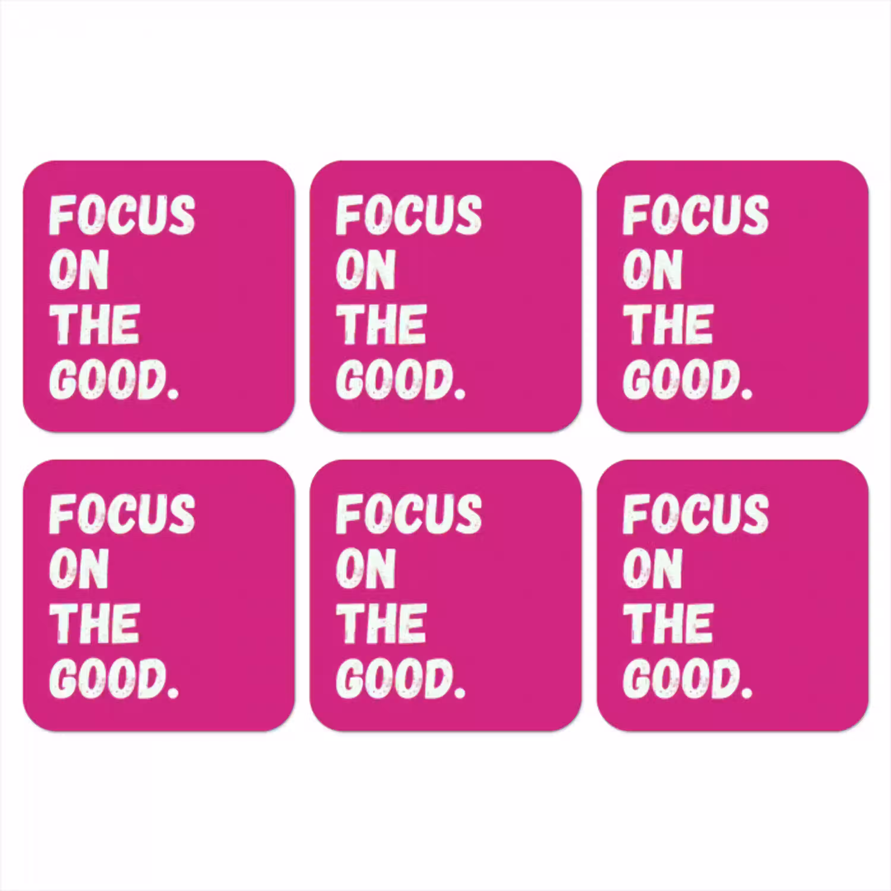 Focus on the good - Roze - Simple onderzetter kurk middel -3d