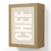 Wit - Chef - Decoratie - Japandi Light Box met kabel (Wandlamp) klein -3d