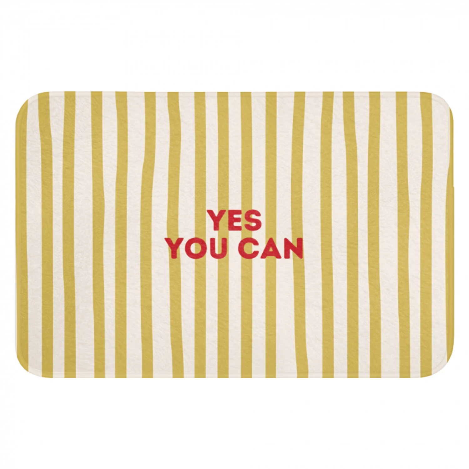 Strepen - Abstract - Yes you can - Rood Badmat klein -3d