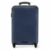 Lederen look donker blauw NBS - Handbagage koffer - Volwassenen Unisex middel -productfoto_recht