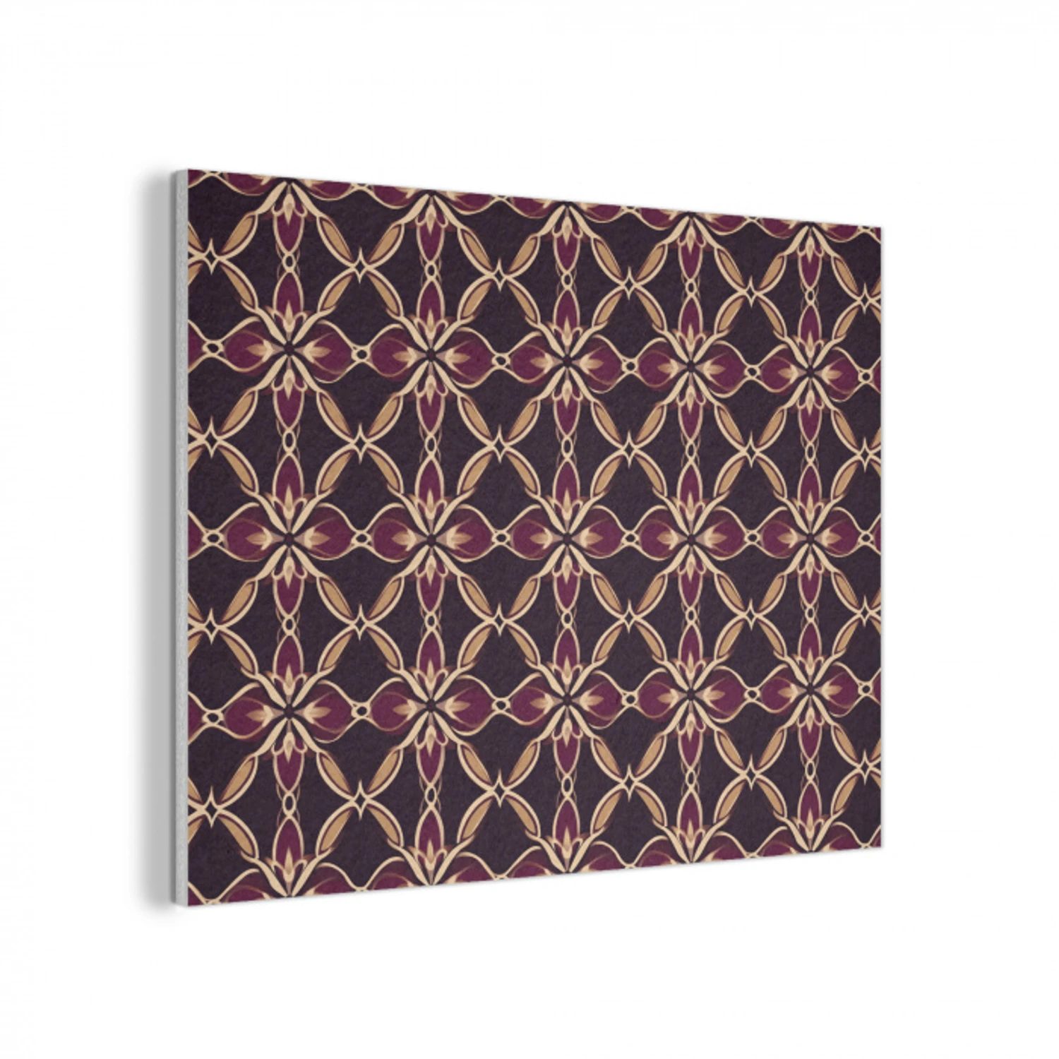 Symmetrisch - Tegel - Burgundy PET vilt klein 837 -3d