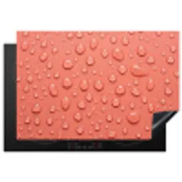 Water - Druppels - Roze Inductie beschermer vinyl 3mm klein -3d