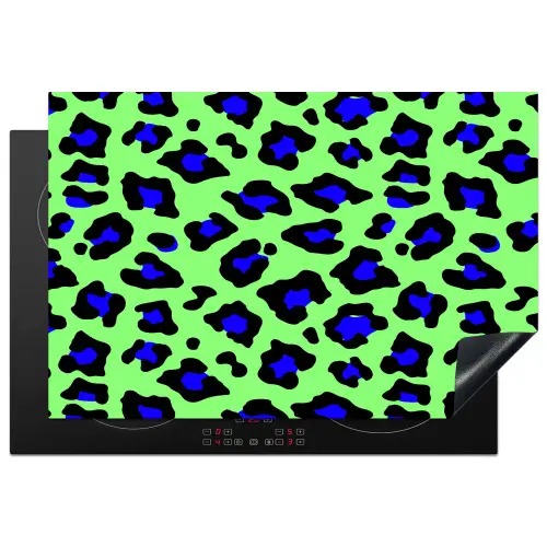 Panterprint - Blauw - Groen Inductie beschermer vinyl 3mm klein 276 -3d
