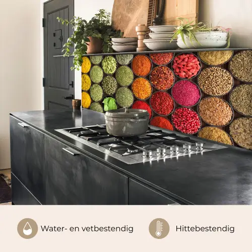 Kruiden - Schaaltjes - Kleurrijk - Textuur keuken achterwand 2 middel -usp_NL