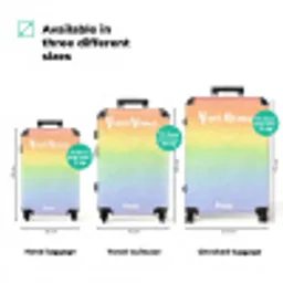 Pastel regenboog NBS - Handbagage koffer - Kinderen Unisex middel zzzzzzVergelijking_3EN
