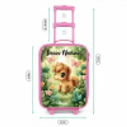 Paard - Bloemen - Vlinders Kinderkoffer - Roze klein -productfoto_formaten