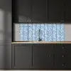 Patroon - Streep - Blauw keuken achterwand 2 middel 871 -sfeer1