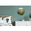 Bloemen - Zomer - Korenbloem - Blauw - Zon - Wolken Wandcirkel aluminium klein -slaapkamer