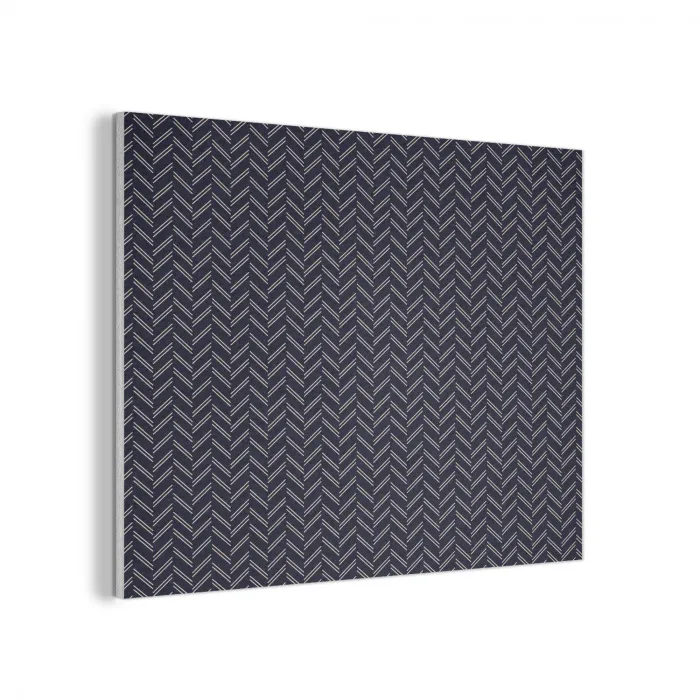 Plaid - Patroon - Visgraad - Blauw PET vilt klein 837 -3d