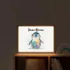 Pinguïn - Regenboog - Waterverf - Dieren - Kinderen Light Box met batterij (Wandlamp kind) middel -sfeer1_kind