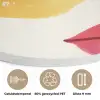 Lippen - Kleurrijk - Glanzend Akoestische PET Vilt - Rond klein -closeup_NL