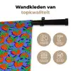 Aardbei - Rood - Blauw - Patroon Wandkleed katoen klein 269 -sfeer2