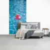 Badeend - Dobberend - Roze fotobehang vinyl groot -slaapkamer