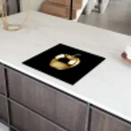 Appel - Goud - Chrome - Zwart Inductie beschermer vinyl 3mm middel -sfeer8