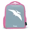 Blauw met Pteranodon dino Kinderrugzak - Roze middel -3d