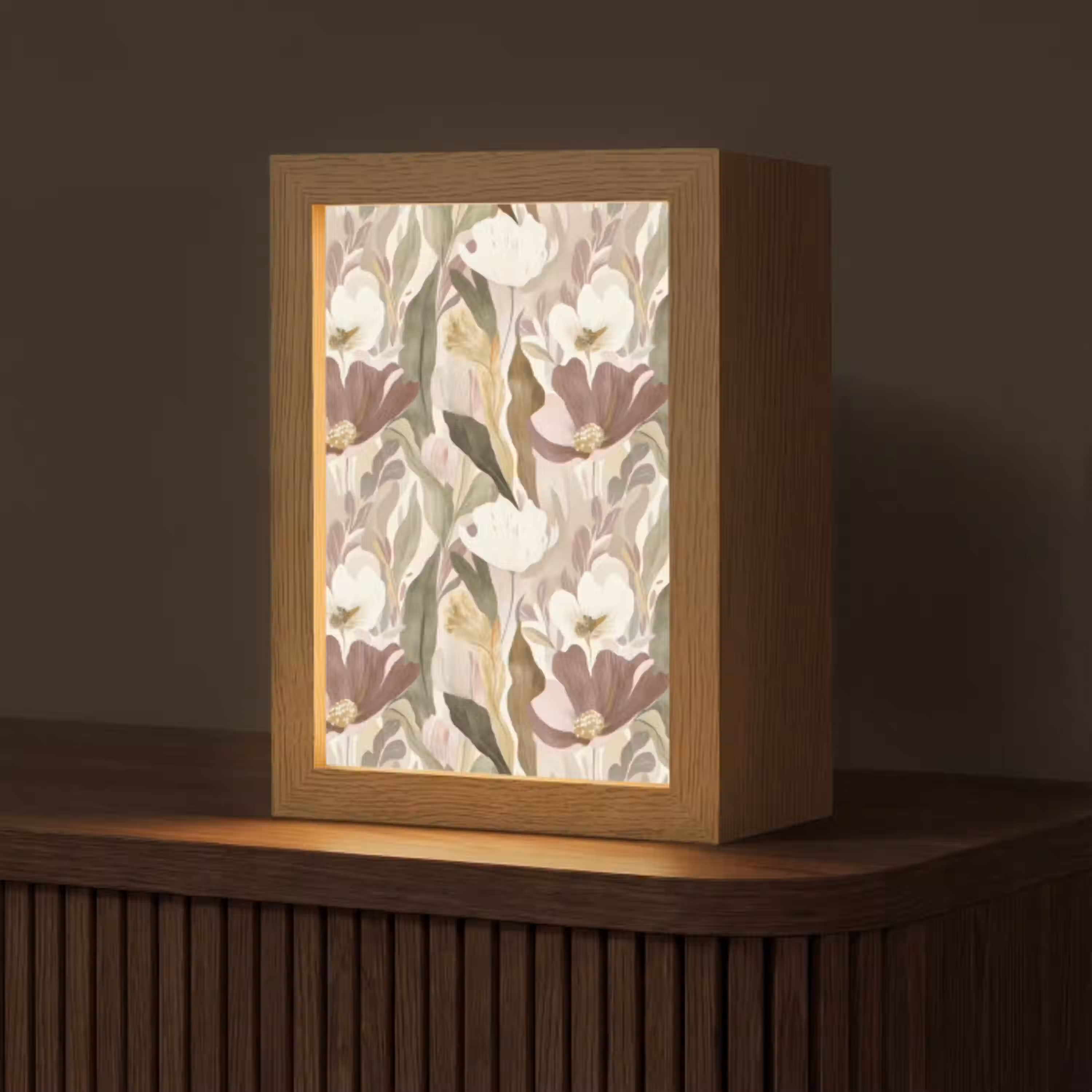 Bloemen - Aquarel - Kleurrijk Light Box met kabel (Tafellamp) klein 925 -z3d_website