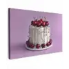 Taart - Kersen - Juwelen - Rood canvas 2cm klein -z3d