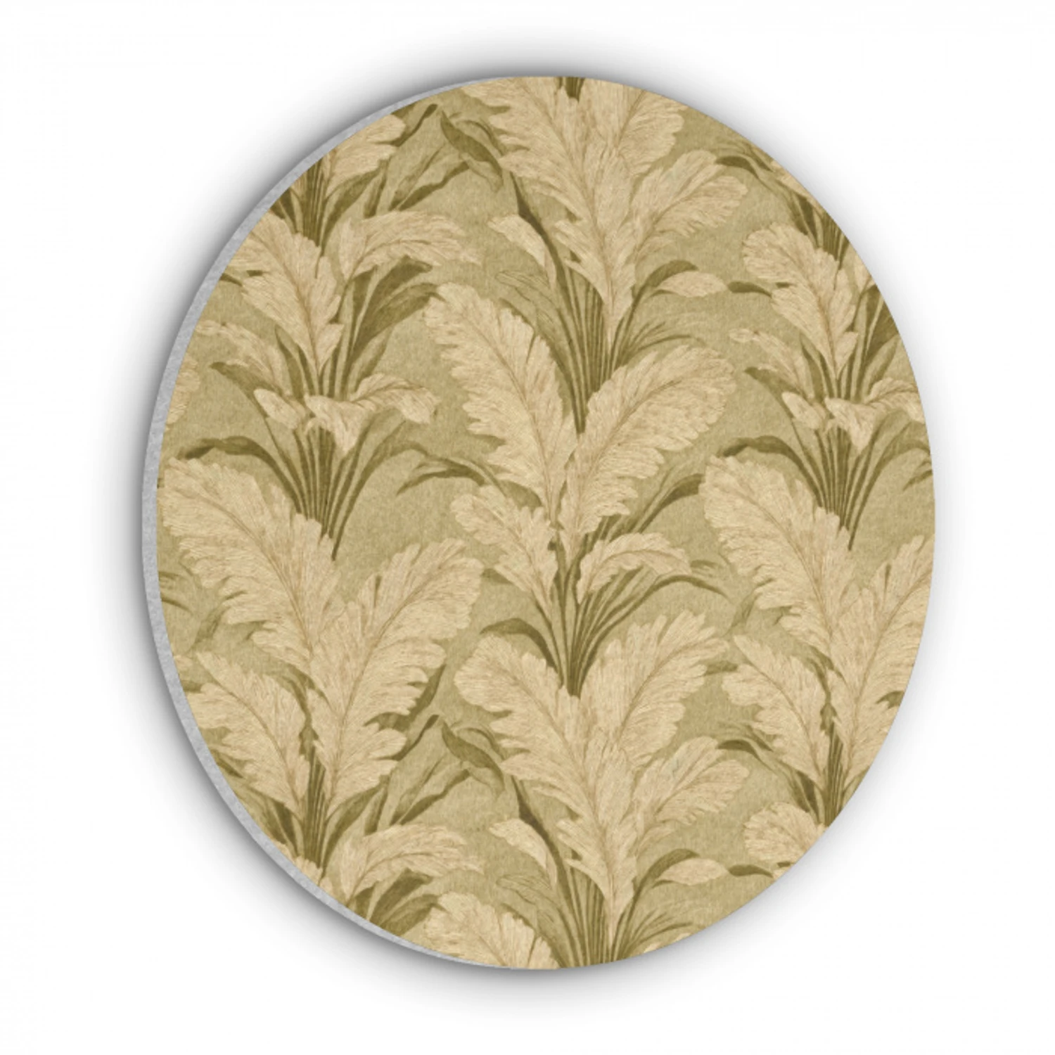 Palmbladeren - Klassiek - Groen Akoestische PET Vilt - Rond klein 838 -3d