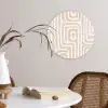 Decoratief - Labyrint - Beige Wandcirkel kunststof plaat 5mm dik klein -sfeer4